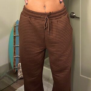 chocolate waffle knit sweatpants